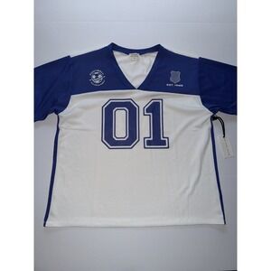Urban Nation Women XL Soccer Jersey Blue White Mesh #01 Football Tournament NWT